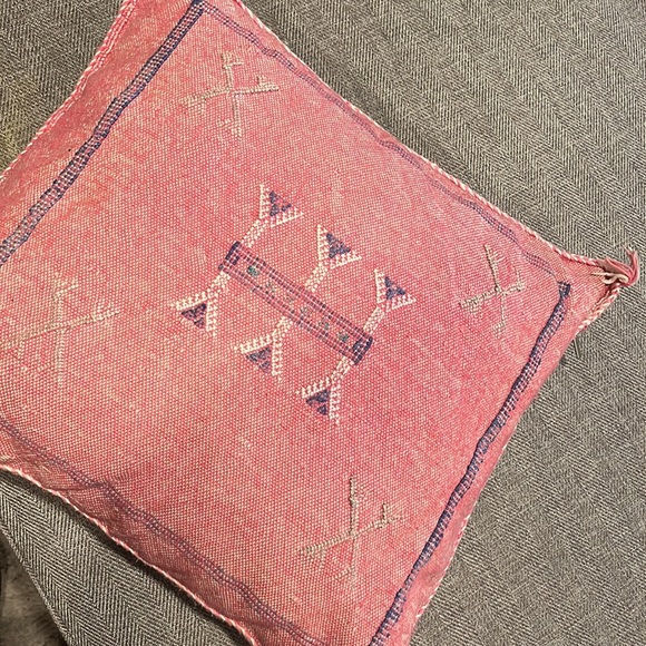 Turkish kilim pillow pink - Picture 2 of 5